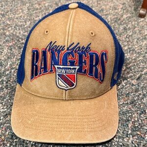 New York Rangers Tan and Blue Hat